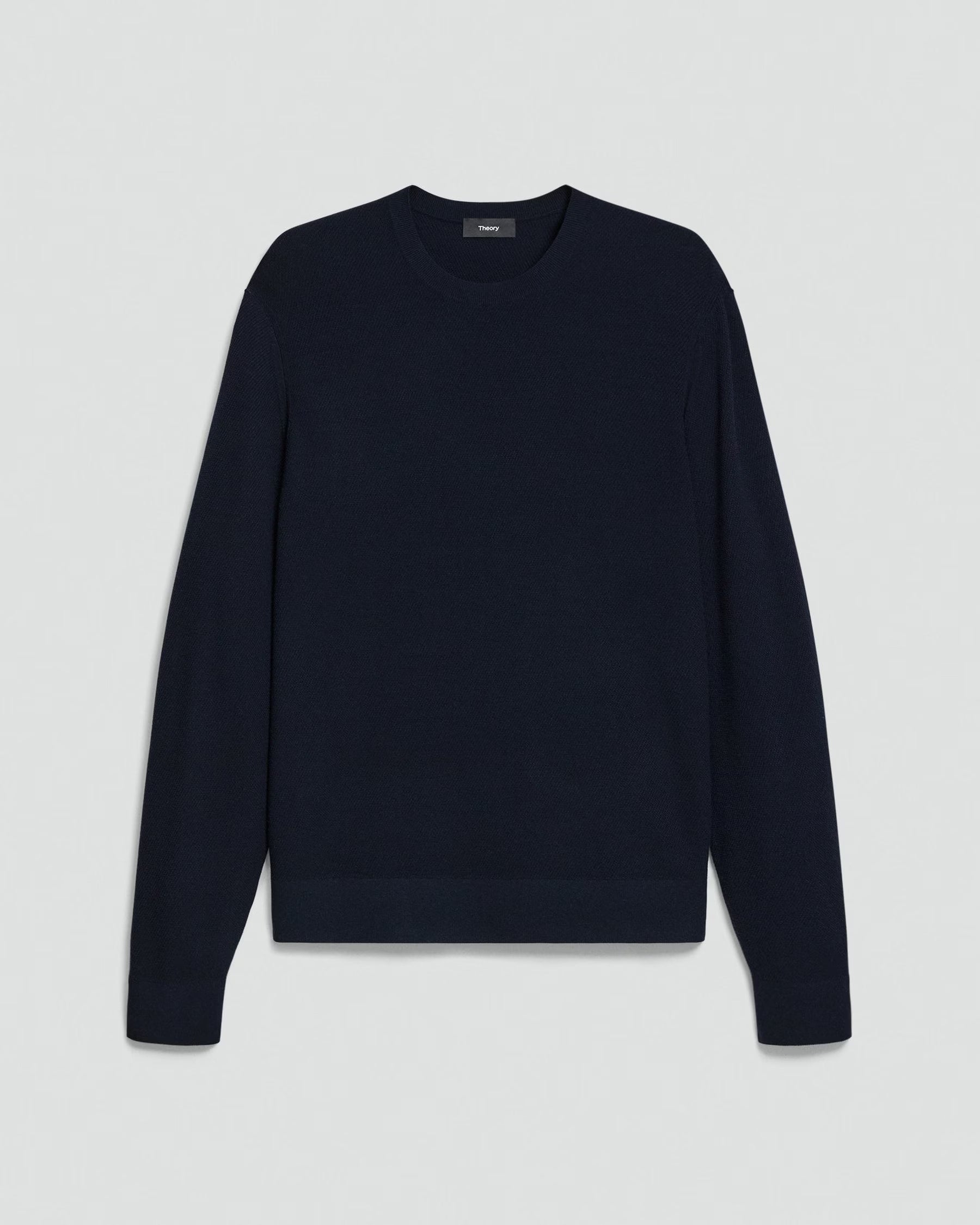 Theory Riland Crewneck Sweater in Light Bilen - Dark Eclipse