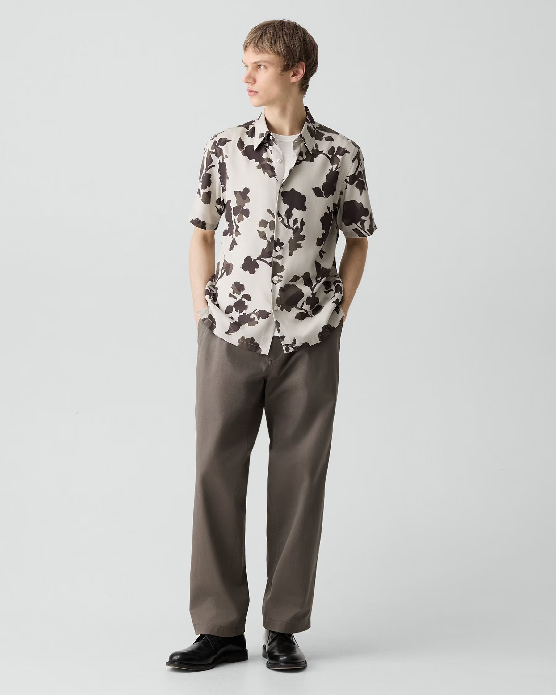 Theory Irving Short-Sleeve Shirt - Floral