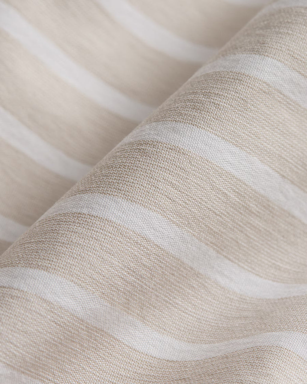 Theory Cropped Shirt in Striped Cotton-Blend - Sand Multi