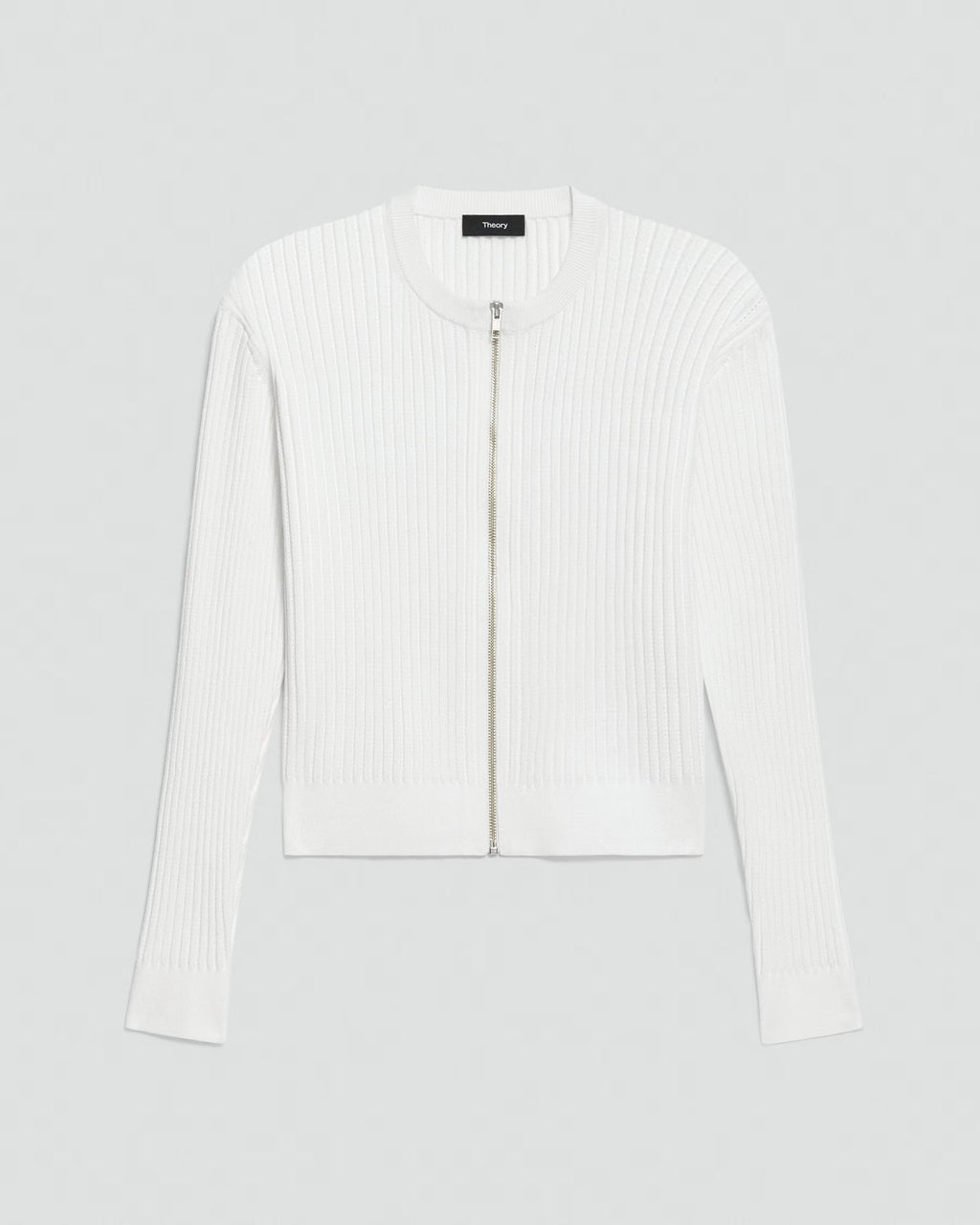 Theory Pointelle Cardigan in Crepe Knit