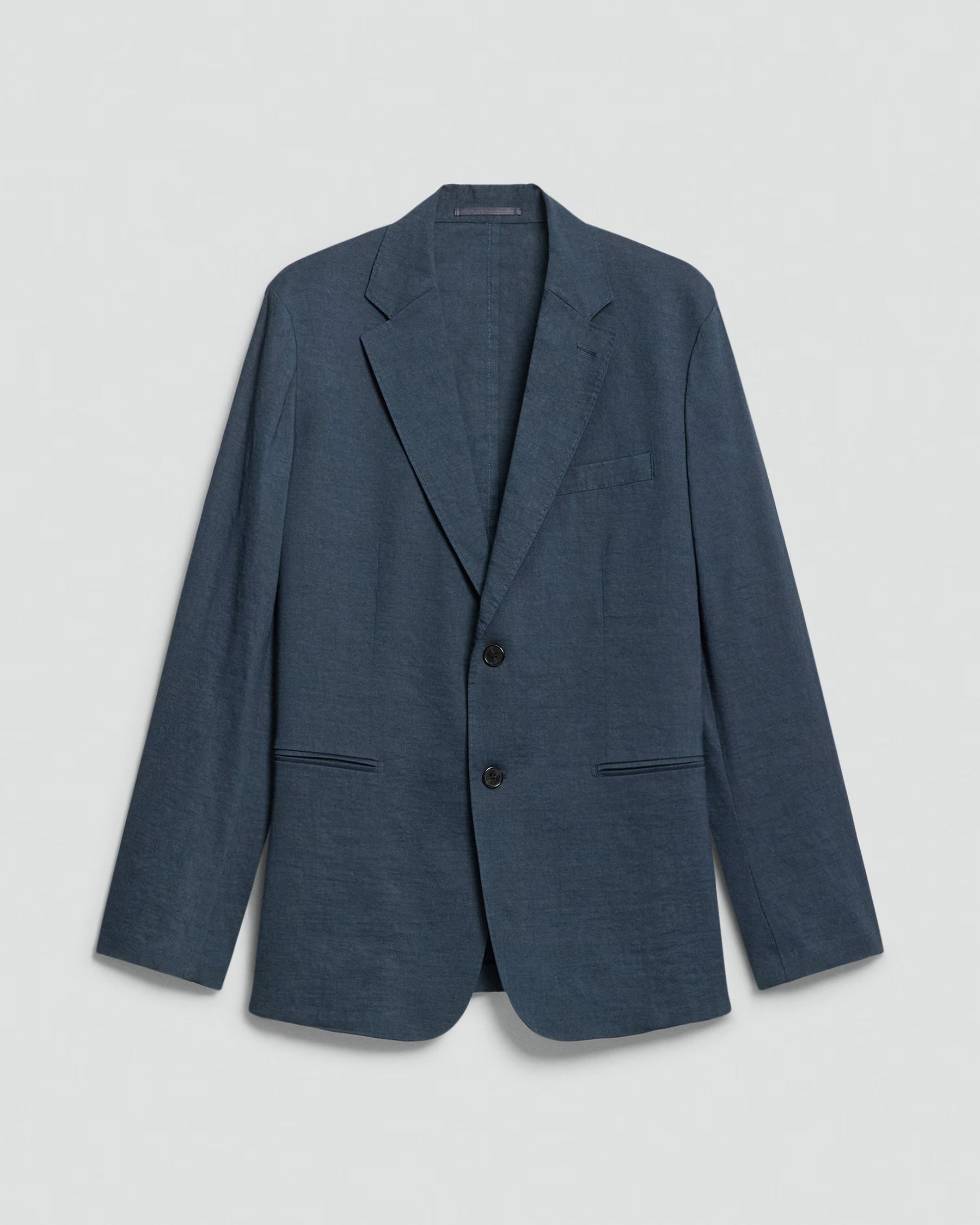 Theory Standard Blazer in Good Linen - Dark Blue Wing