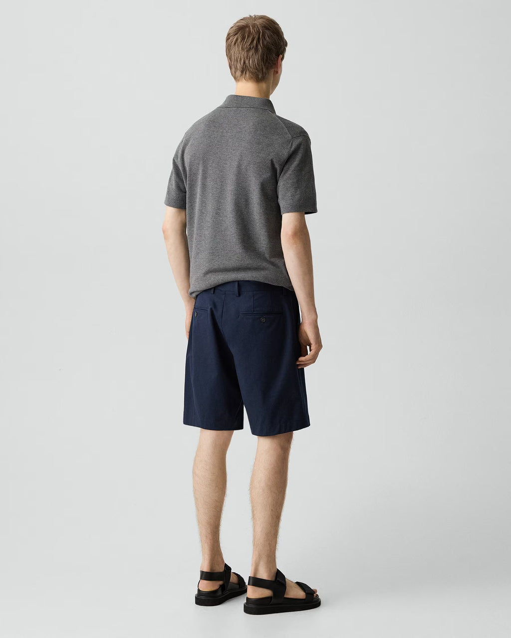 Theory Standard Chino Short in Moonsoft Cotton - Baltic