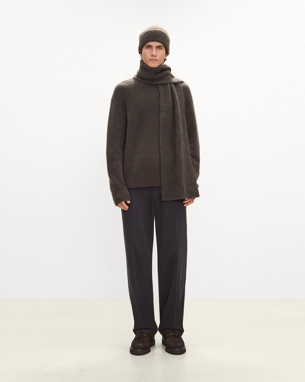 Theory Wool-Yak Beanie - Tarmac