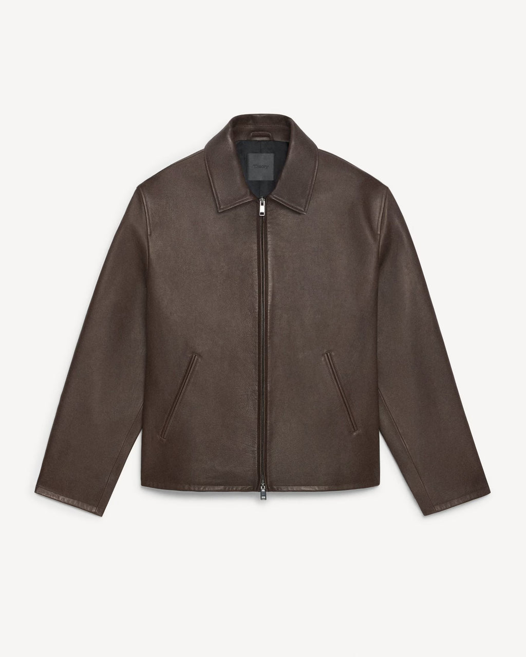 Theory City Leather Jacket  - Classic Brown Cowhide Leather