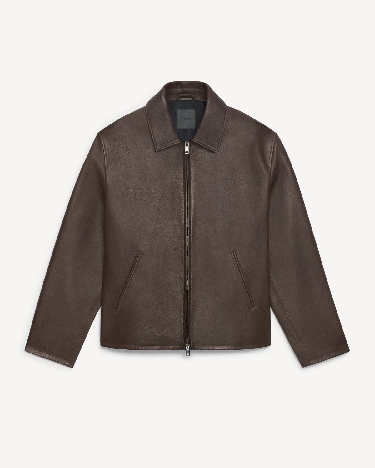 Theory City Leather Jacket  - Classic Brown Cowhide Leather