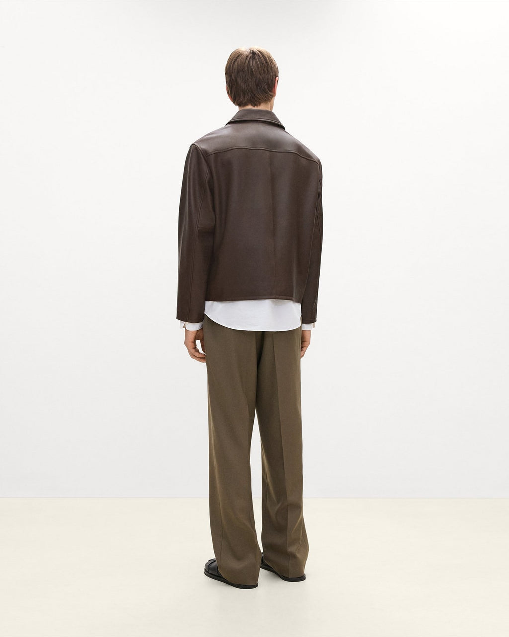 Theory City Leather Jacket  - Classic Brown Cowhide Leather