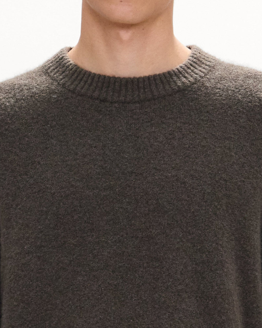 Theory Wool-Yak Crewneck Sweater - Tarmac