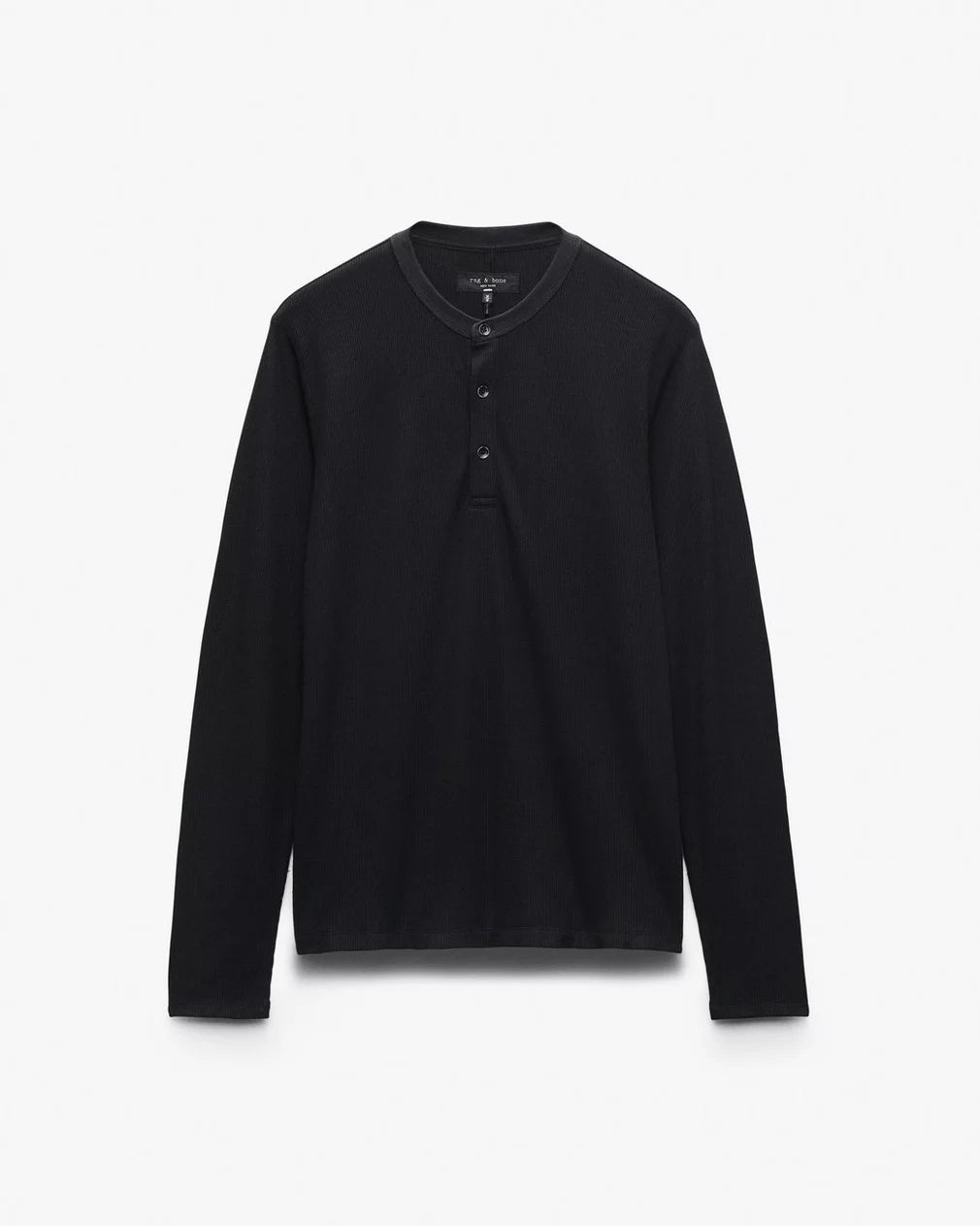 Rag & Bone Tech Waffle Henley - Black