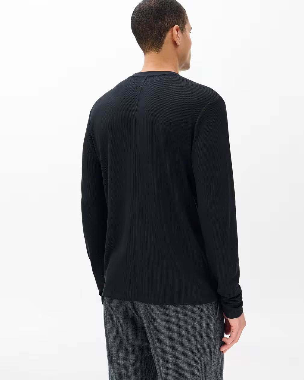 Rag & Bone Tech Waffle Henley - Black