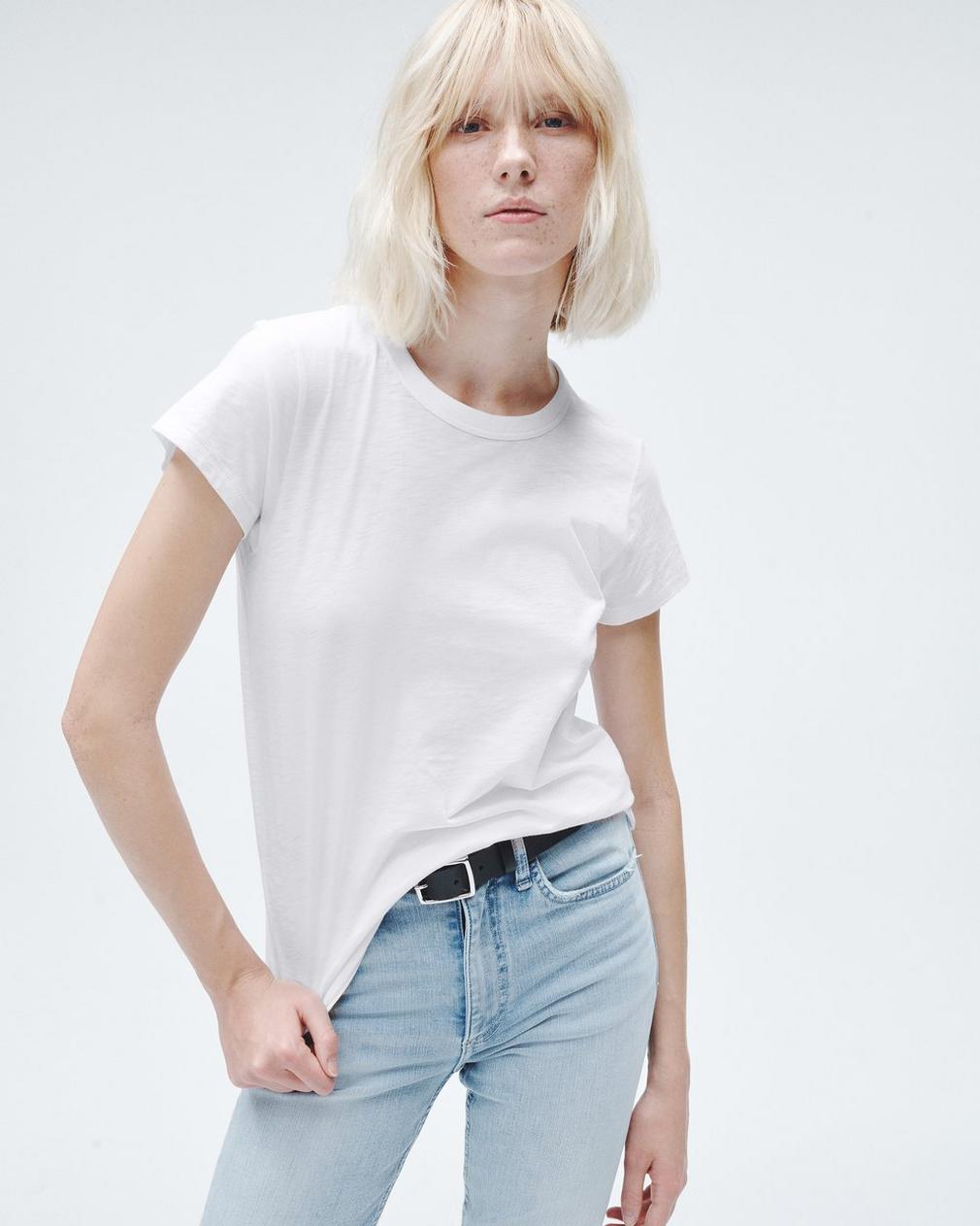 Rag & Bone The Slub Tee in Bright White