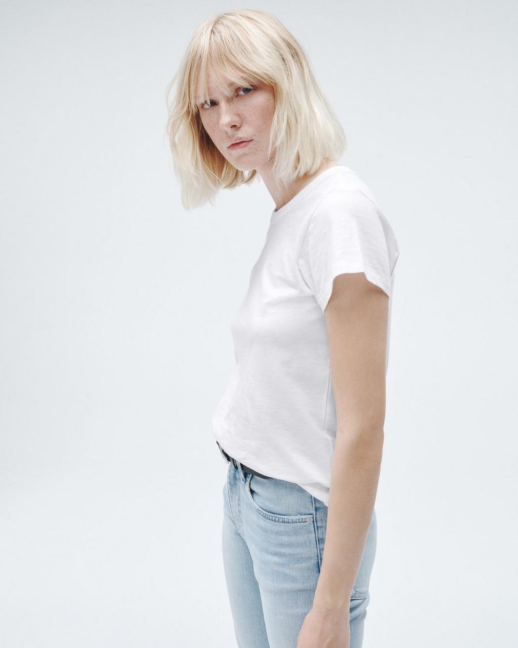 Rag & Bone The Slub Tee in Bright White