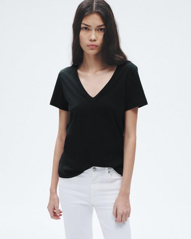 Rag & Bone The Slub Vee in Black