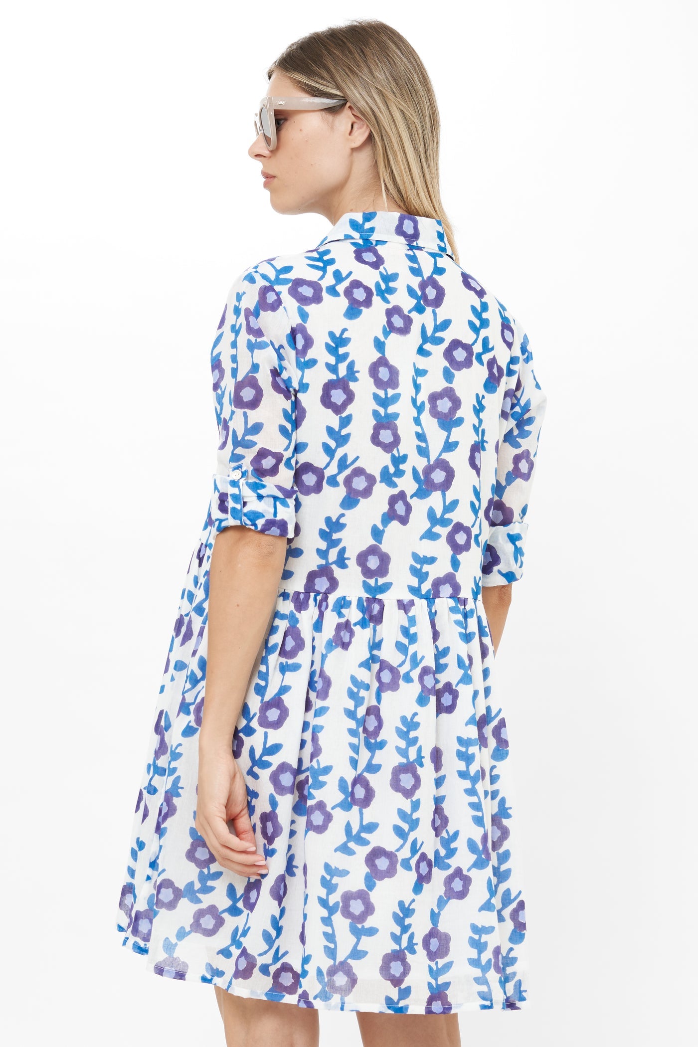 Oliphant Mini Shirt Dress - Toscana Blue