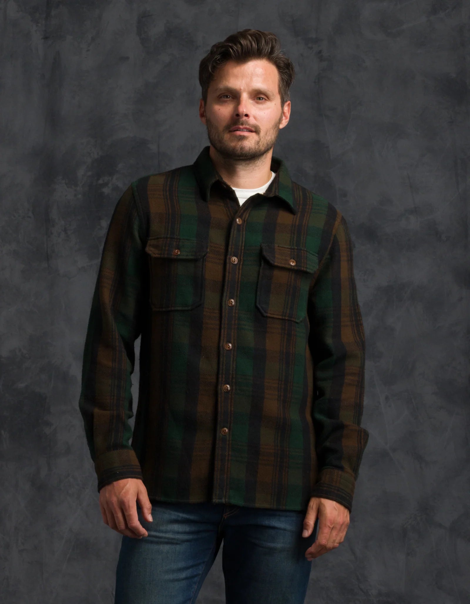 Ace Rivington Winter Flannel Utility Shirt - Deepwood Forest
