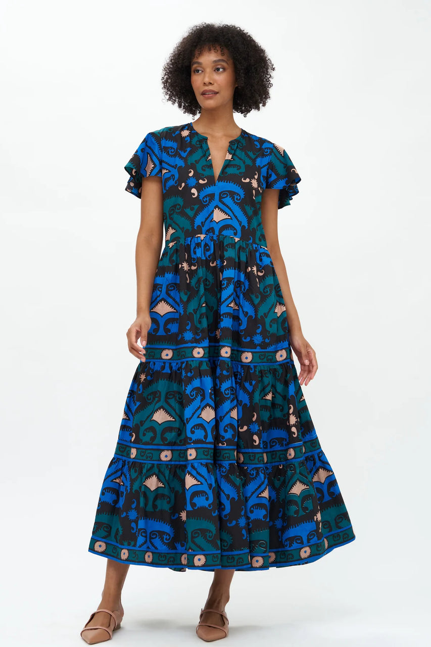 Oliphant V-Neck Maxi - Blue