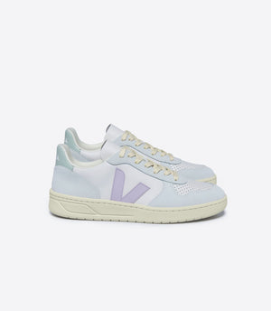 Veja Women's V-10 Leather Gravel Parme Menthol
