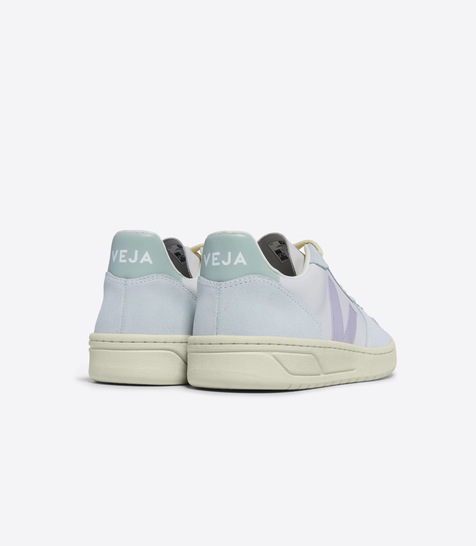 Veja Women's V-10 Leather Gravel Parme Menthol – Quattro Tizi
