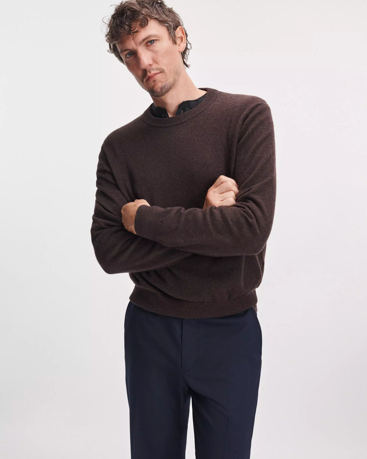 Rag & Bone Vernon Cashmere Sweater - Dark Brown