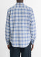 Vince Vineyard Plaid Cotton Shirt in Light Iron/Faded Cobalt