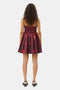 Ganni Red Floral Print Satin Strap Mini Dress