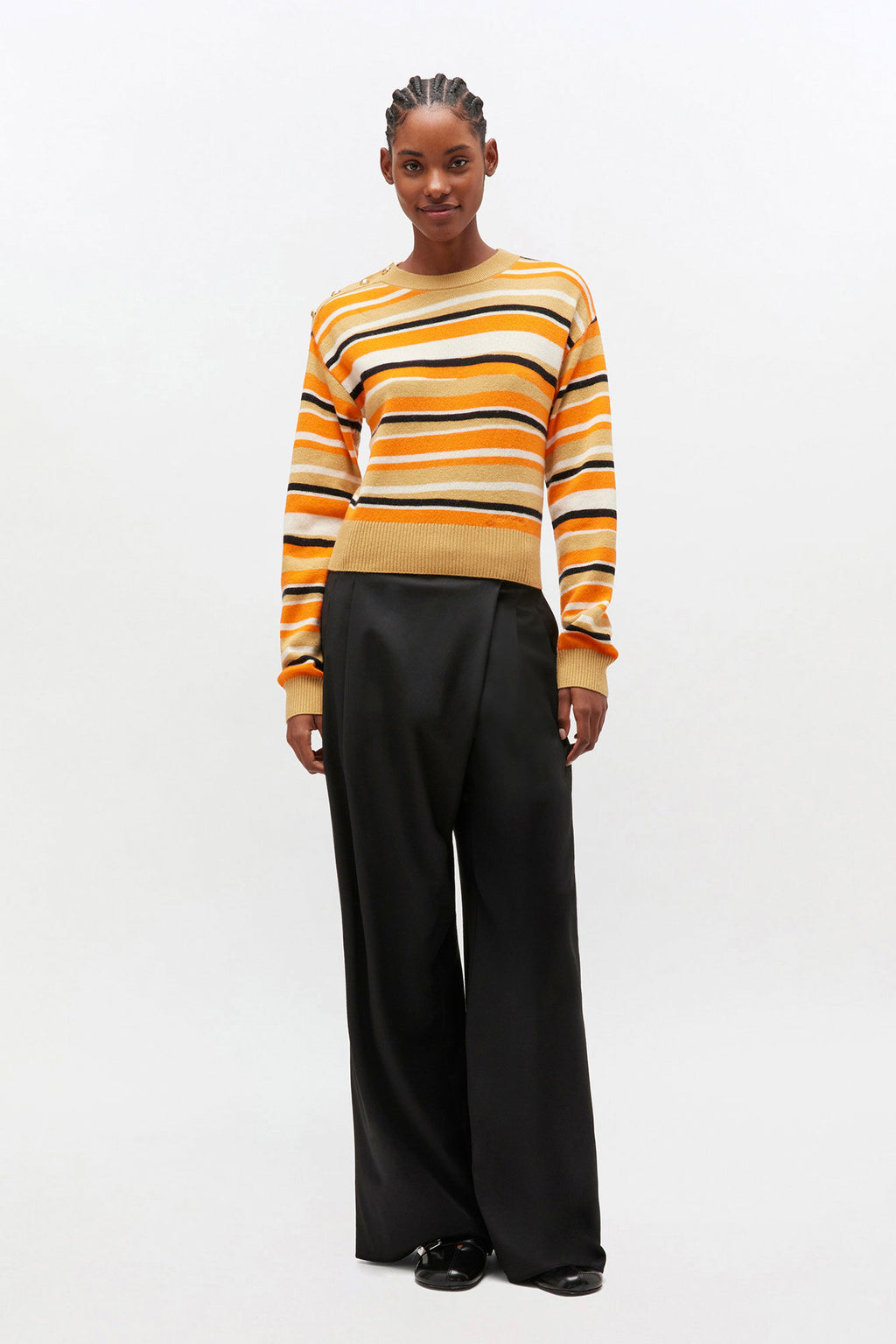 Ganni Cross-Over Pants - Black