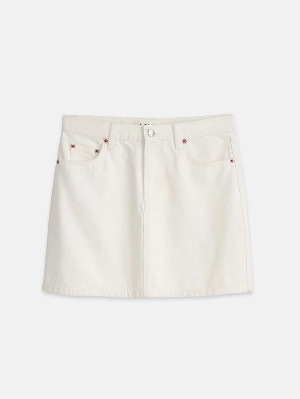 Alex Mill Andie Mini Skirt in White Denim