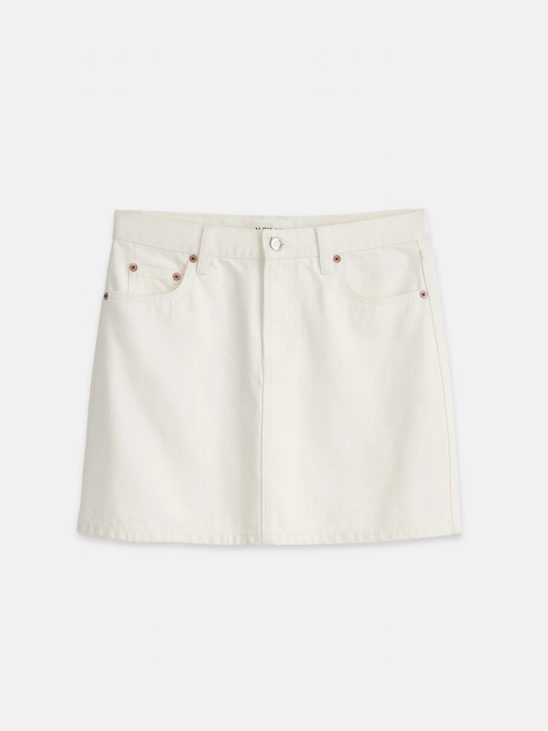 Alex Mill Andie Mini Skirt in White Denim