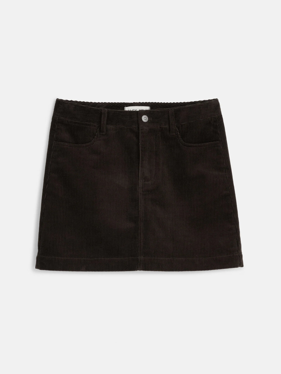 Alex Mill Camden Skirt in Corduroy  - Chocolate