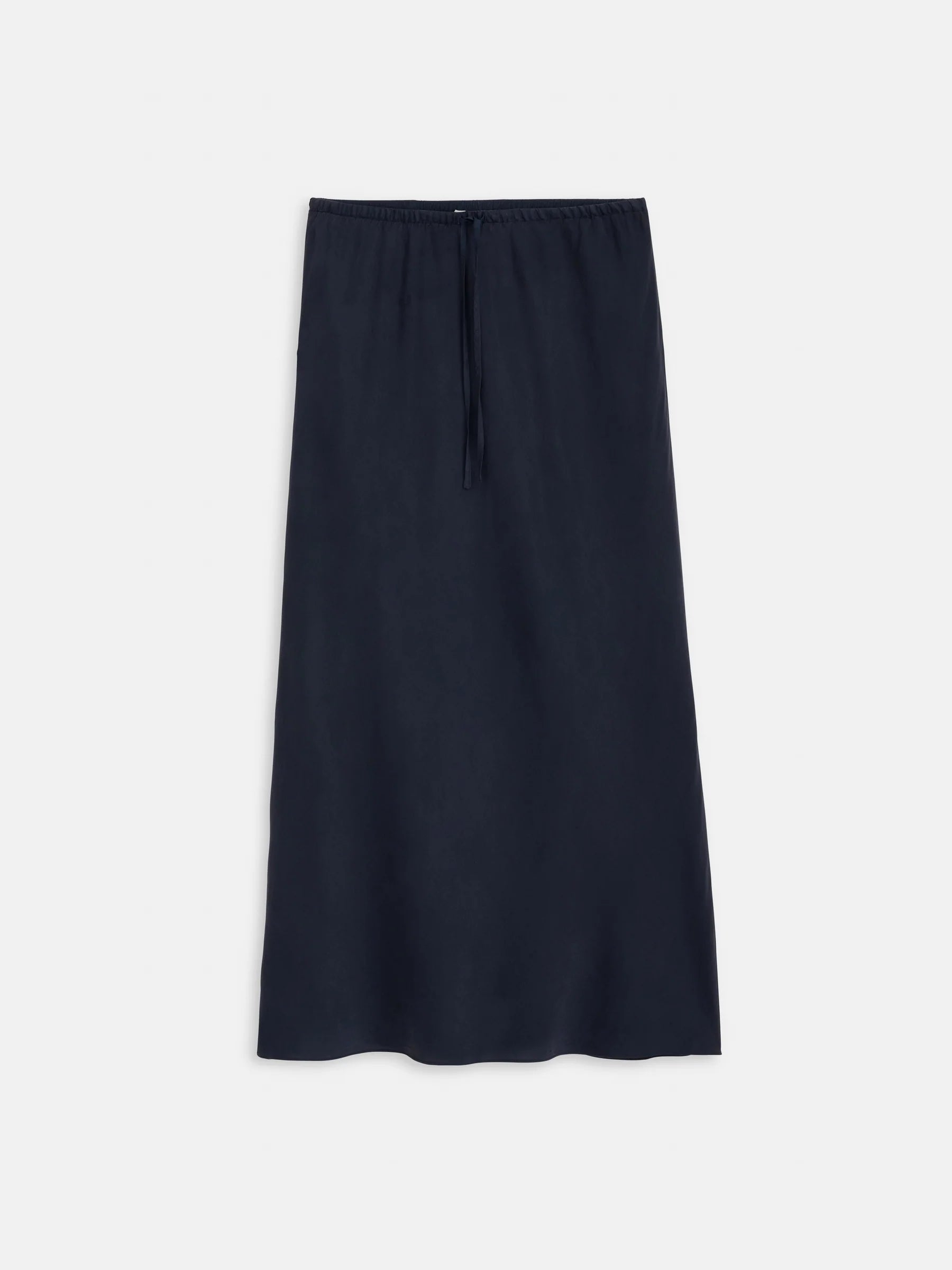 Alex Mill Lilly Slip Skirt In Washed Silk - Navy