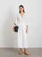 Alex Mill Lauren Wrap Dress In Linen - White