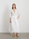 Alex Mill Lauren Wrap Dress In Linen - White