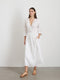 Alex Mill Lauren Wrap Dress In Linen - White