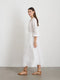 Alex Mill Lauren Wrap Dress In Linen - White