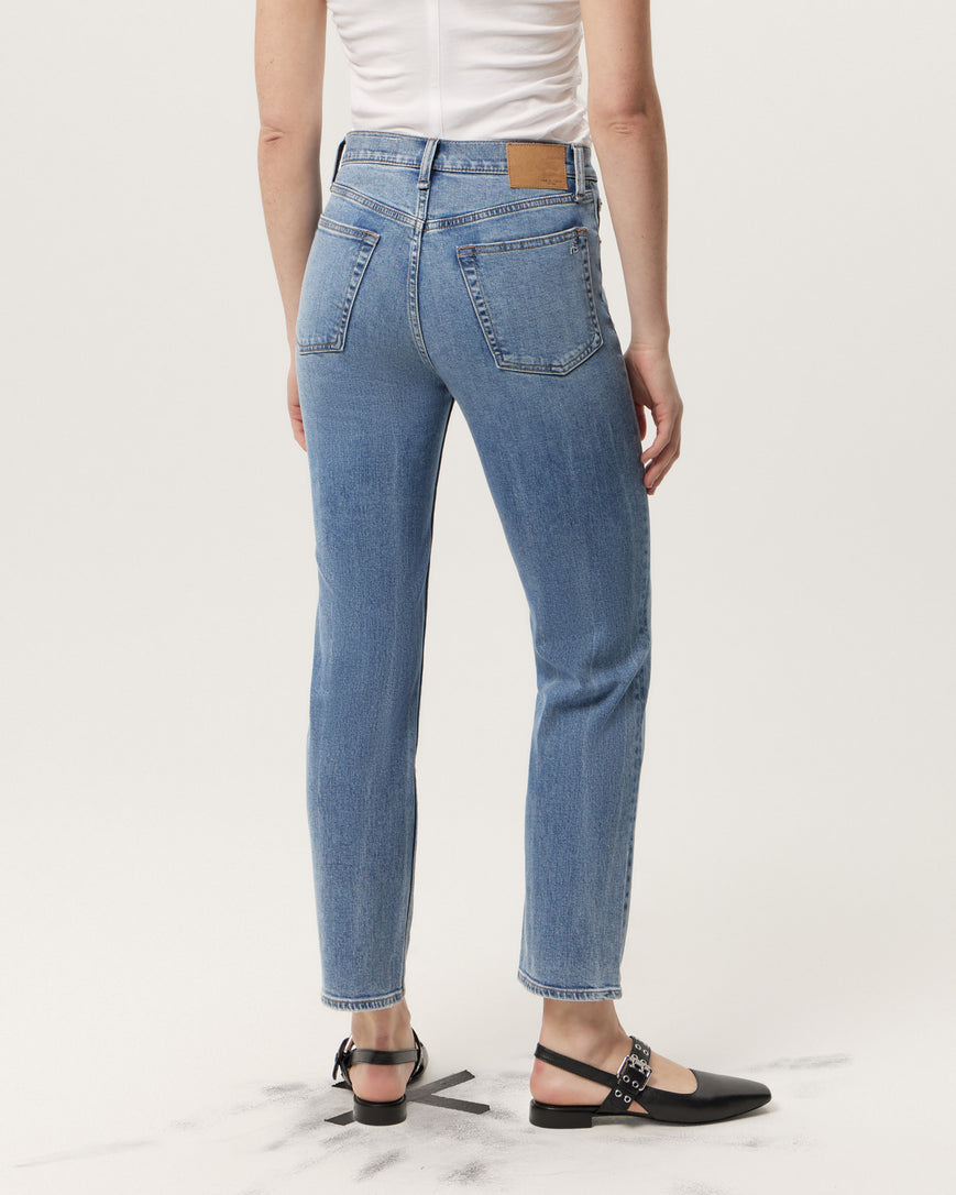 Rag & Bone Harlow Mid-Rise Ankle Straight - Orian