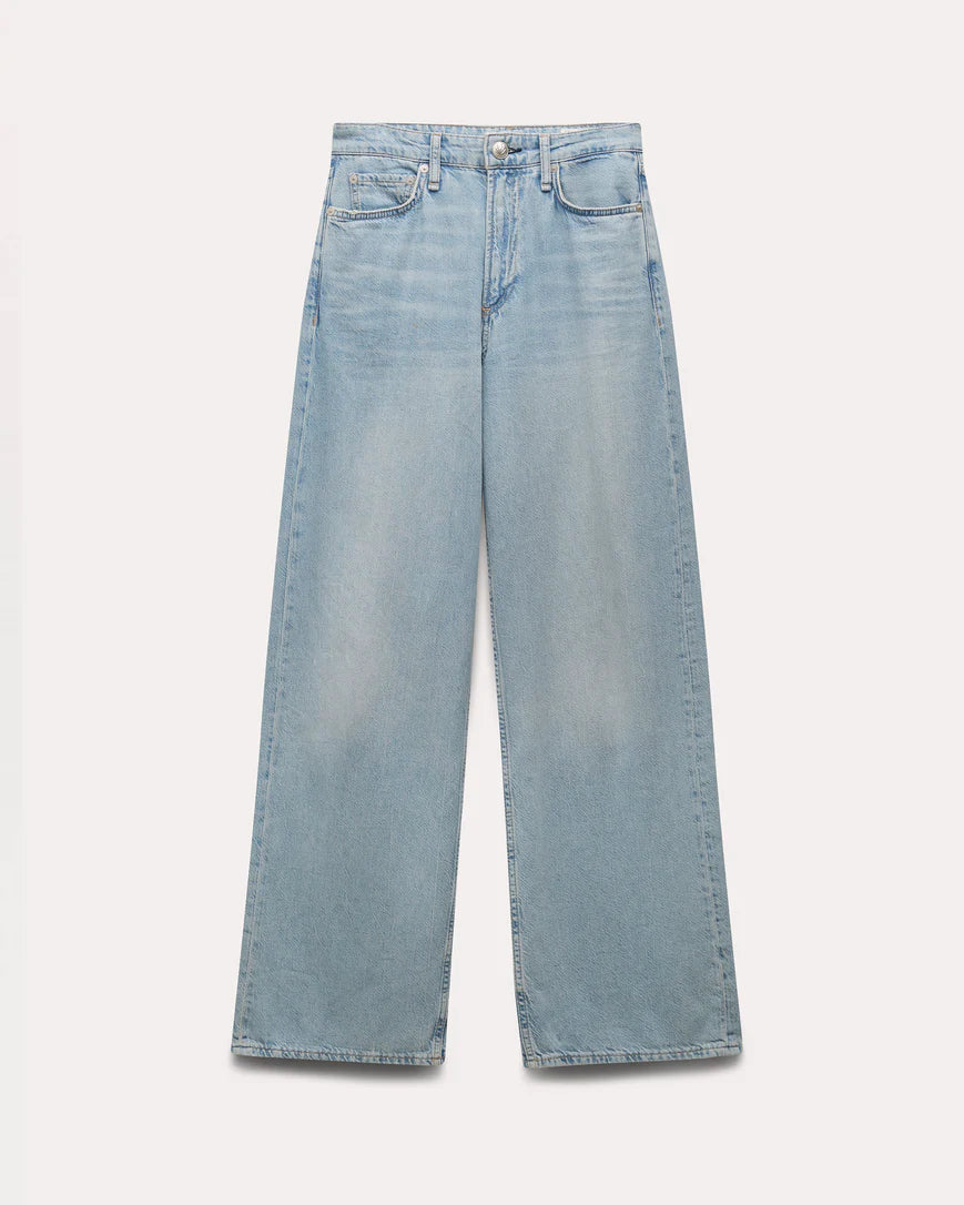 Rag & Bone Logan Mid-Rise Wide Leg Jeans - Greenport