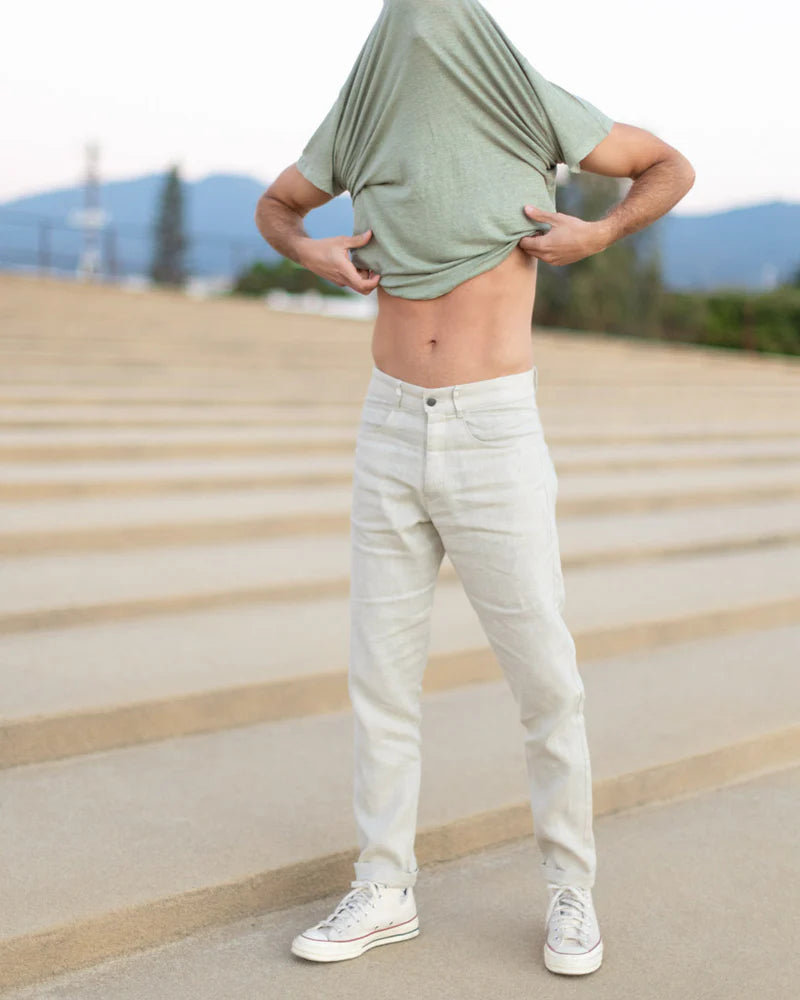Alex Crane Cham Pants  - Bone