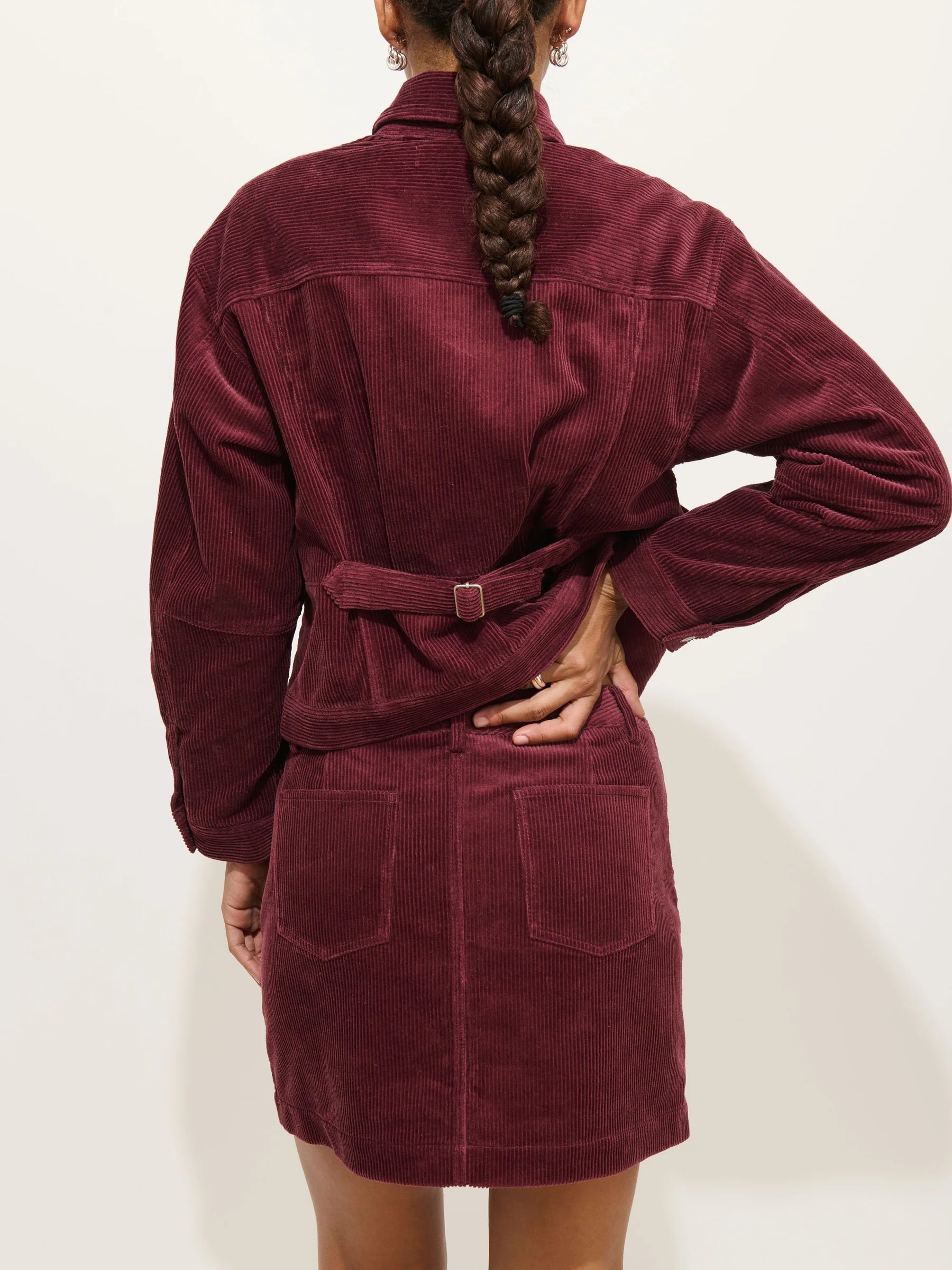 Alex Mill Camden Corduroy Skirt - Burgundy