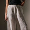 James Perse Lightweight Linen Wide Leg Pant - White