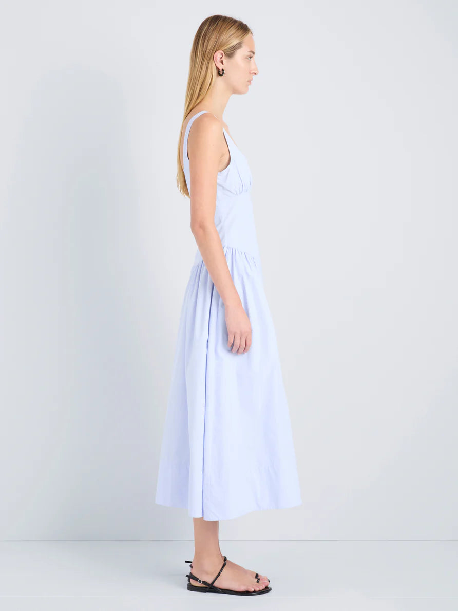 Proenza Schouler White Label Kendall Dress in Tech Cotton - Sky