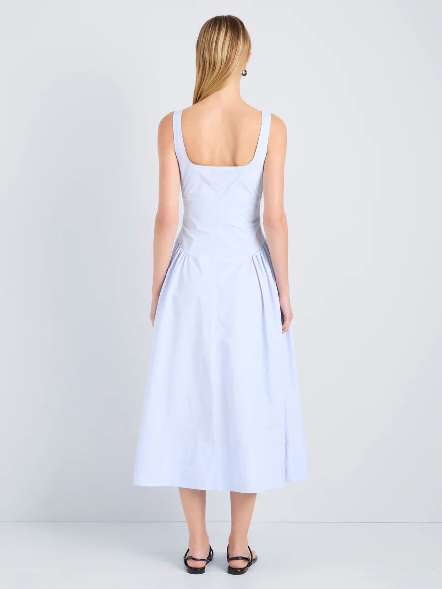 Proenza Schouler White Label Kendall Dress in Tech Cotton - Sky