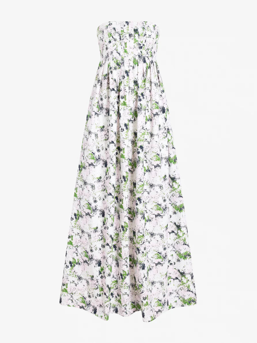Proenza Schouler White Label Virella Dress in Printed Cotton - Orchid Multi