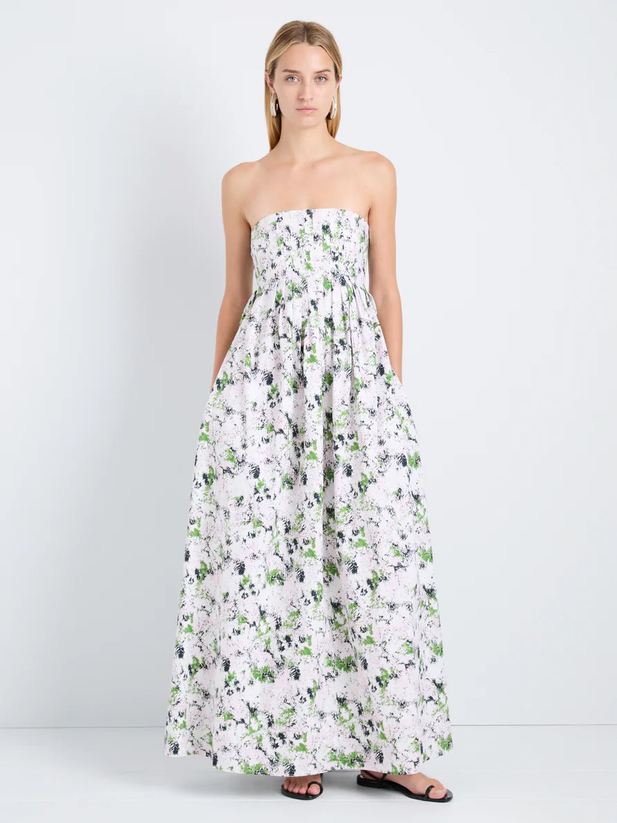 Proenza Schouler White Label Virella Dress in Printed Cotton - Orchid Multi