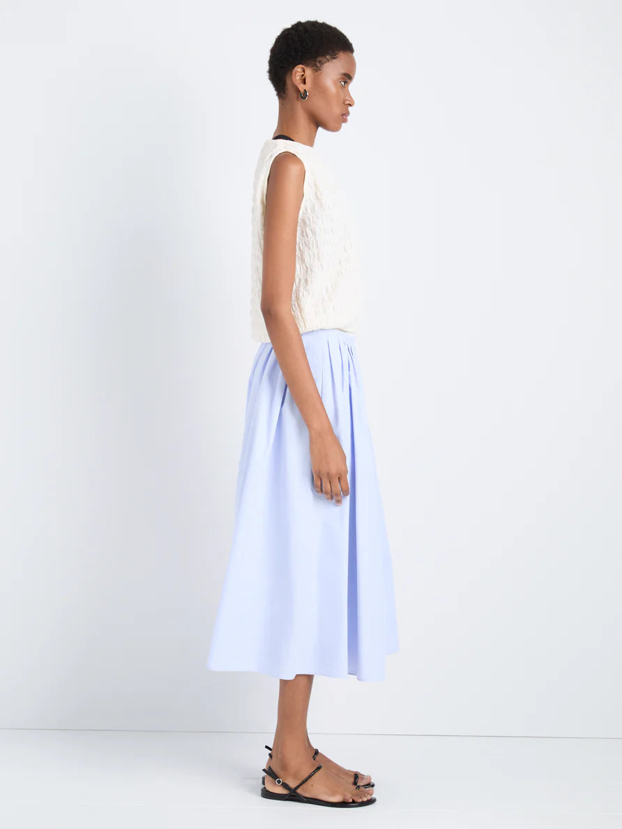 Proenza Schouler White Label Austin Skirt in Tech Cotton - Sky