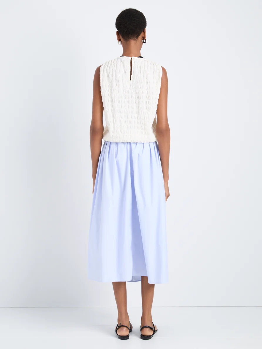 Proenza Schouler White Label Austin Skirt in Tech Cotton - Sky