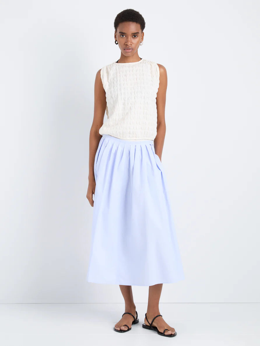Proenza Schouler White Label Austin Skirt in Tech Cotton - Sky