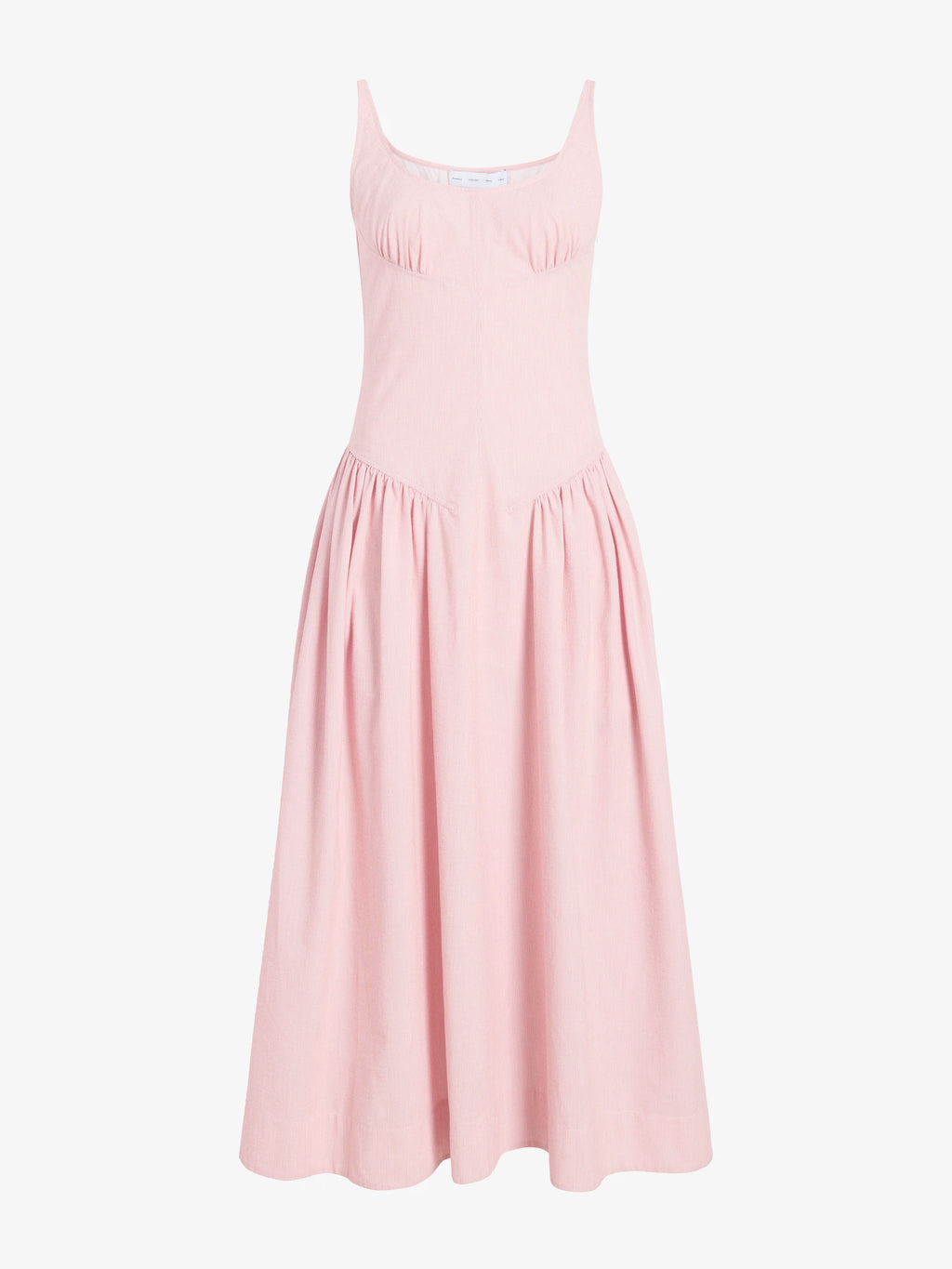 Proenza Schouler White Label Solira Dress in Seersucker - Rust/Off White