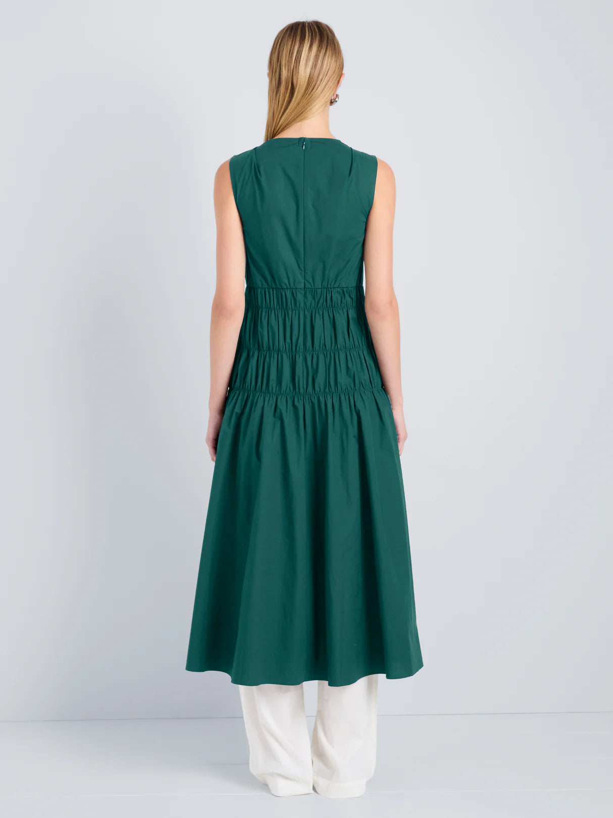 Proenza Schouler White Label Loren Dress in Poplin - Spruce