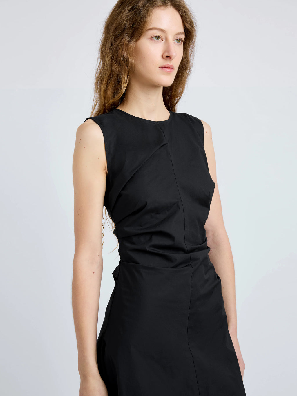 Proenza Schouler White Label Anoushka Dress Poplin - Black