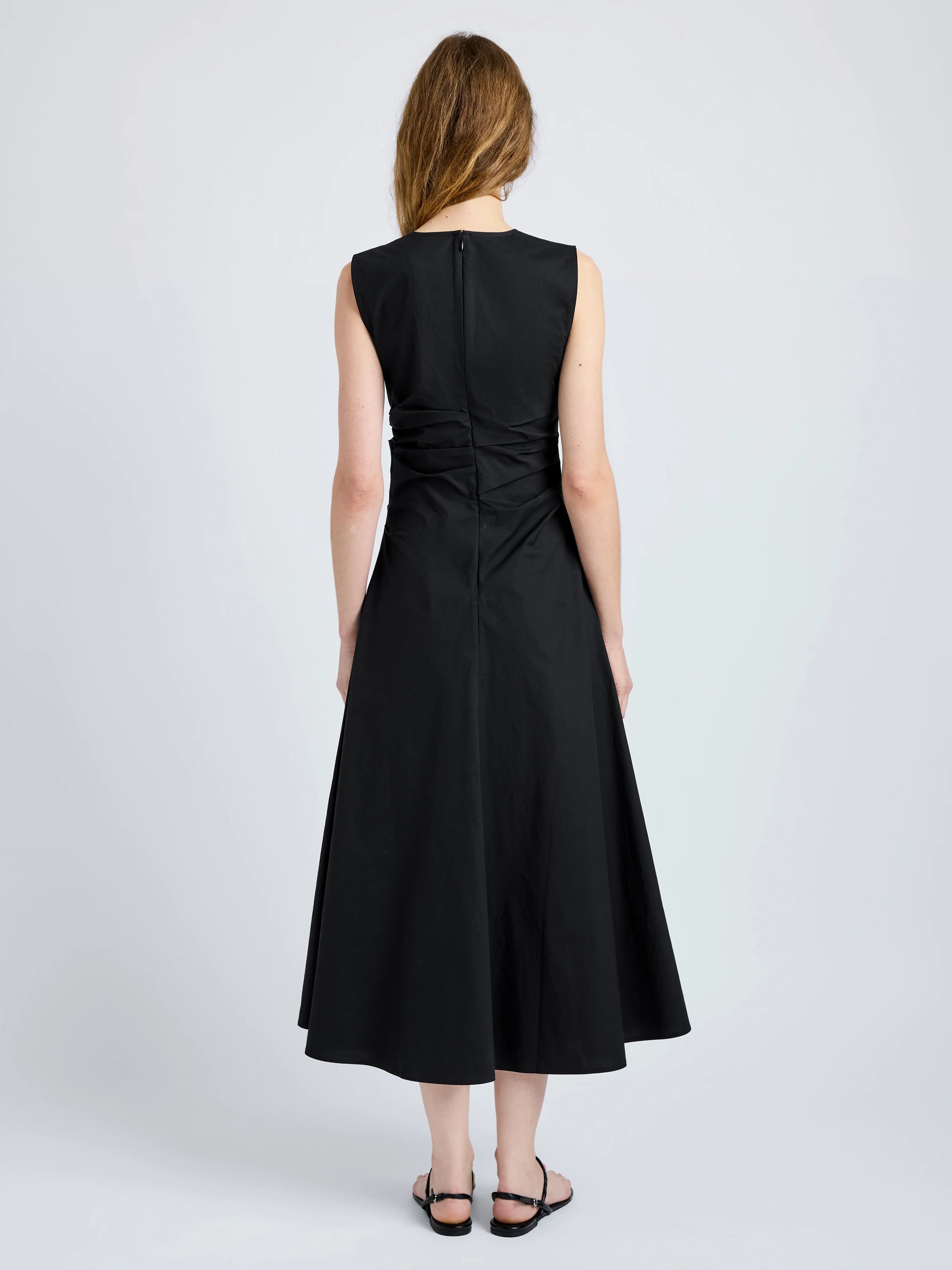 Proenza Schouler White Label Anoushka Dress Poplin - Black