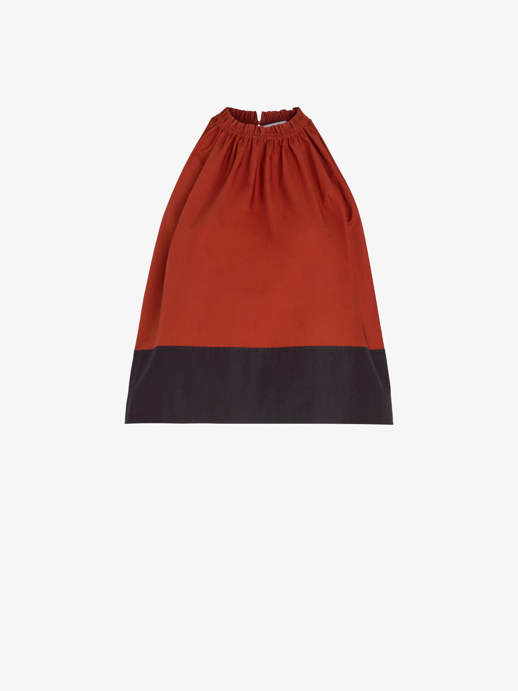 Proenza Schhouler Esme Top in Poplin - Brick/Black